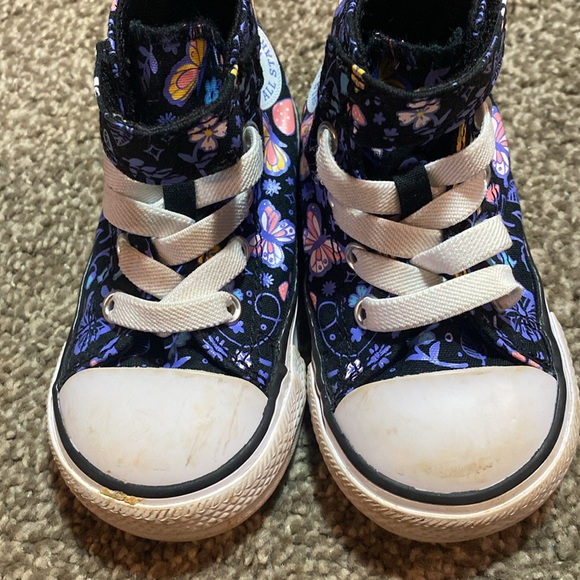 Converse Chuck Taylor All Star High Top Butterfly Sneakers Toddler size 5 - Picture 3 of 6